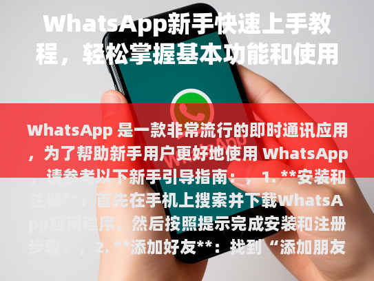 WhatsApp 新手快速上手教程