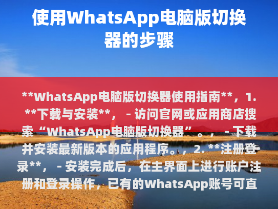 WhatsApp电脑版切换器使用指南