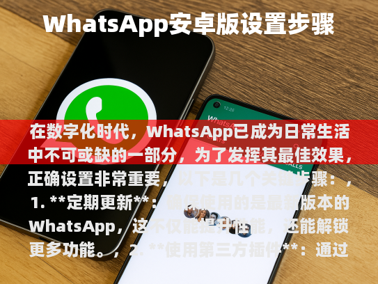 在数字化时代，WhatsApp已成为日常生活中不可或缺的一部分。为了充分发挥其最佳效果，正确设置非常重要，以下是几个关键步骤，