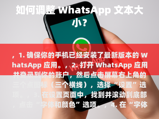 如何调整 WhatsApp 文本大小？