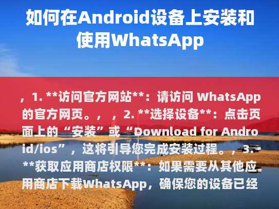 如何在Android设备上安装和使用WhatsApp