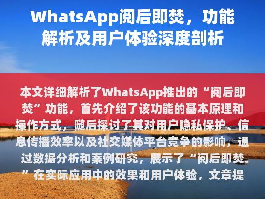 阅后即焚的功能介绍
