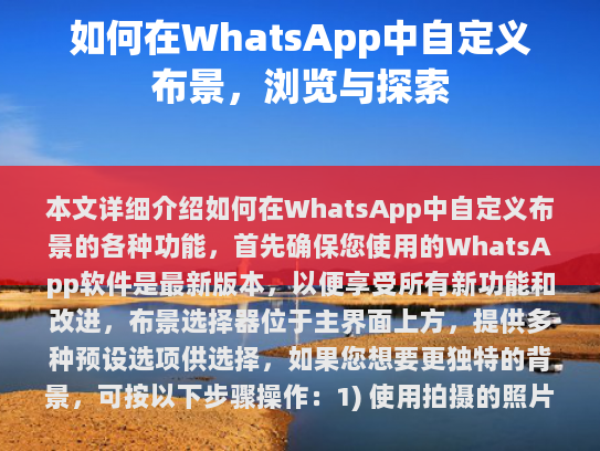 WhatsApp 中文版布景设置指南