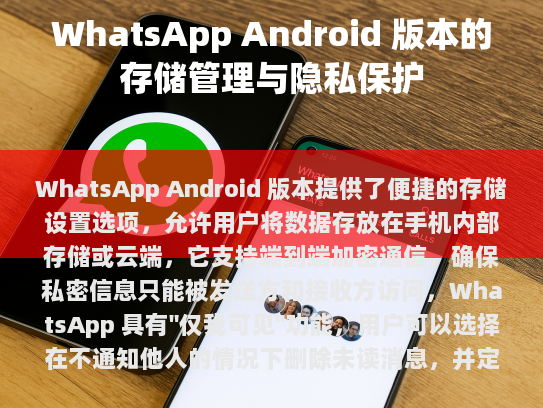 WhatsApp Android 版本的存储管理与隐私保护