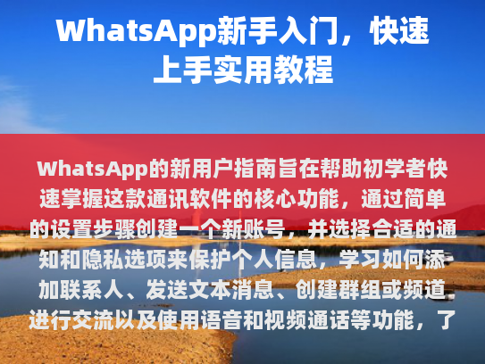 WhatsApp 新手入门指南