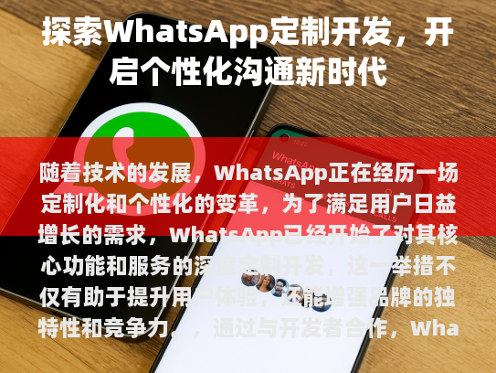 WhatsApp的定制开发将为用户提供更加个性化的沟通体验，从而推动整个行业的创新和发展。