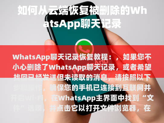 如何从云端恢复被删除的WhatsApp聊天记录