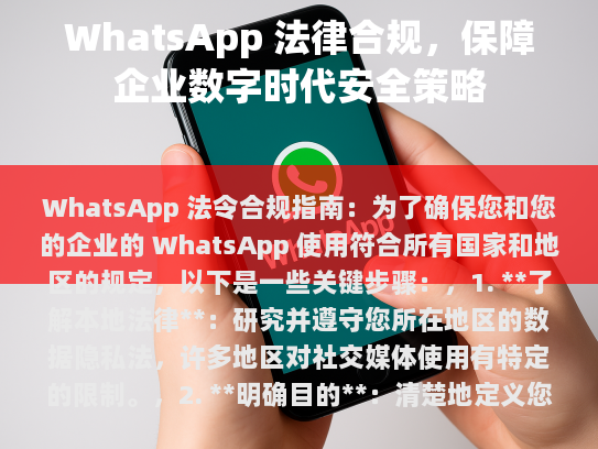 WhatsApp 法律合规指南