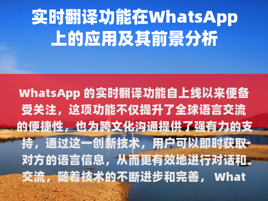 什么是 WhatsApp 实时翻译?