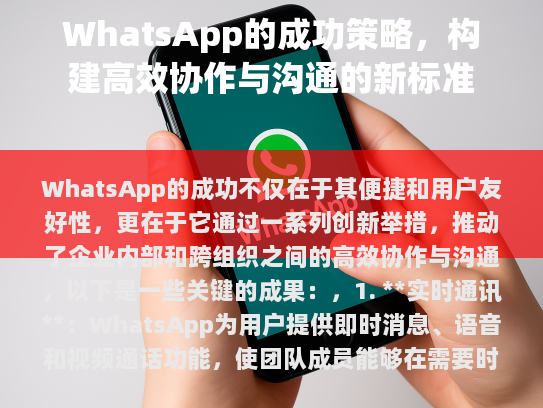 WhatsApp的成功策略，构建高效协作与沟通的新标准